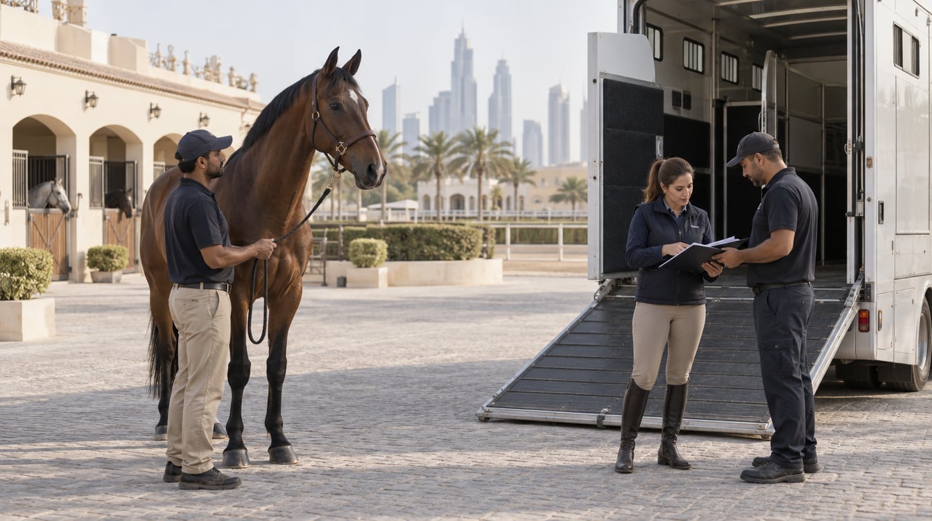 كيف تخطط لنقل الخيل إلى قطر من الإسطبل إلى الإسطبل؟
