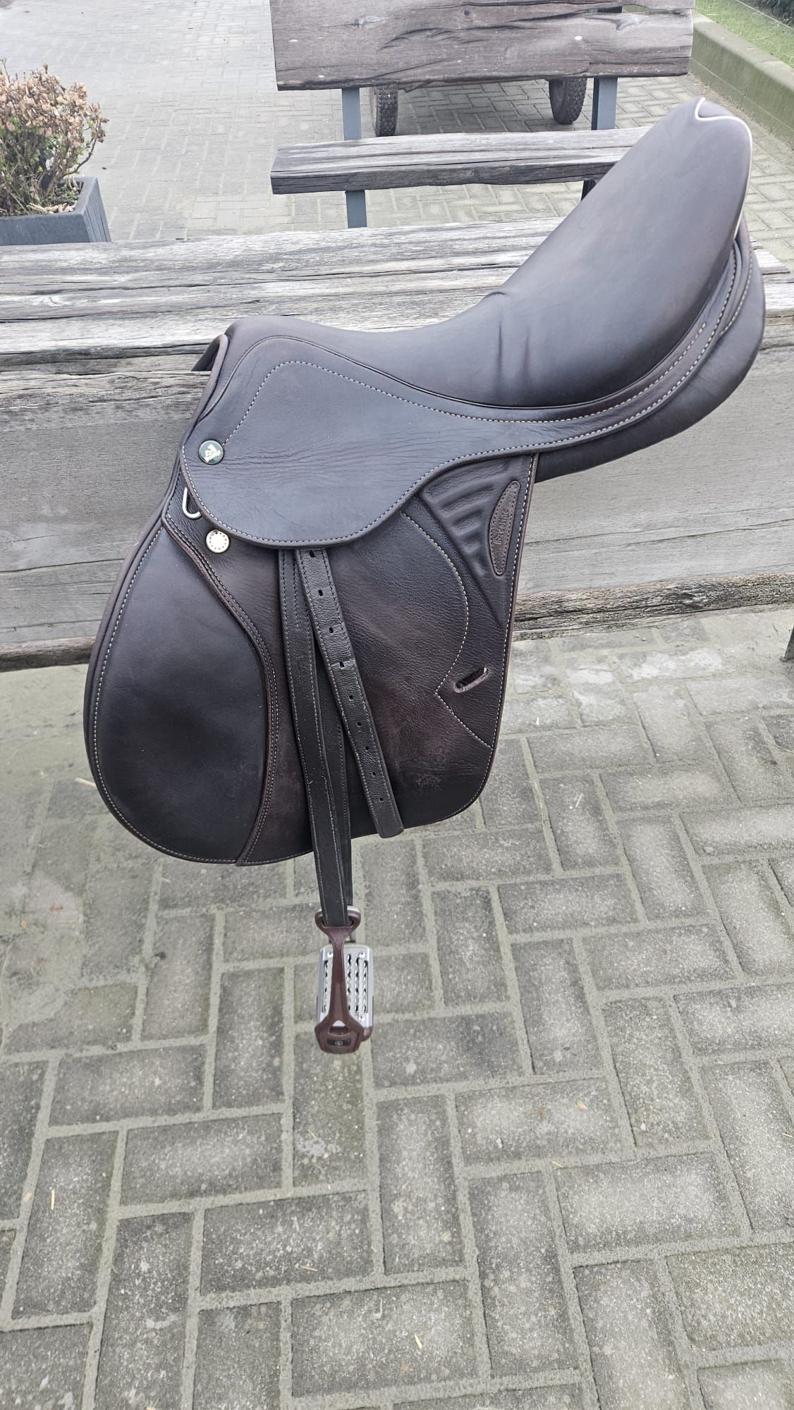 Sangle pour chevaux - FAFEICY - Sangle de selle anglaise rembourrée en