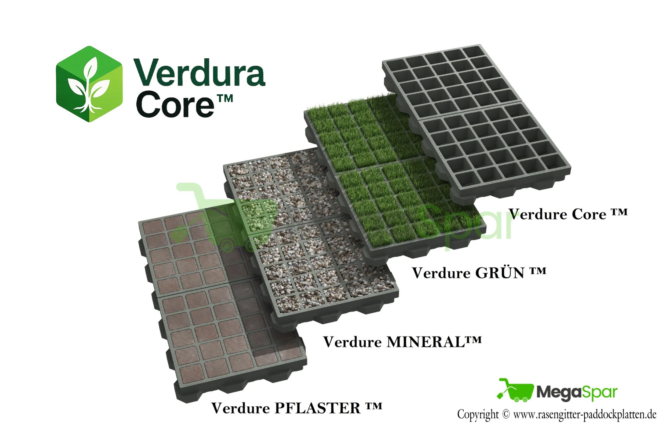Grass Pavers - Heavy-Duty Mats Verdura Core Rasengitter & Paddockplatten Heavy-Duty