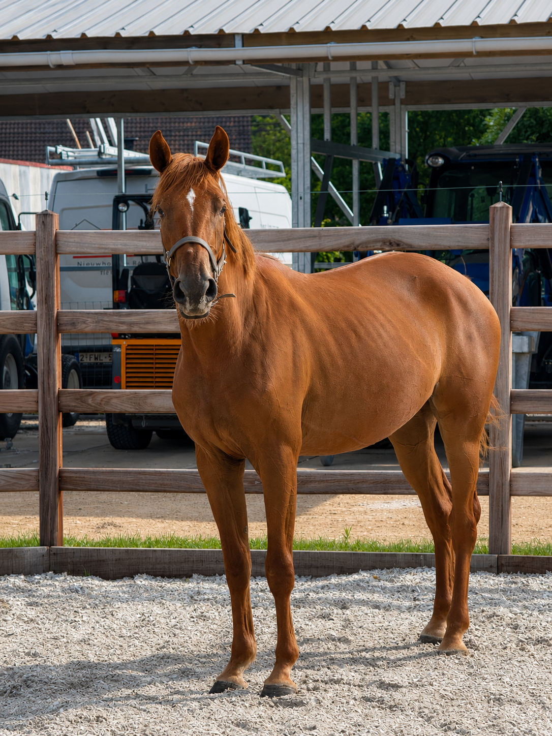 springpaard merrie 3 jaar vos te koop - Hoofdfoto