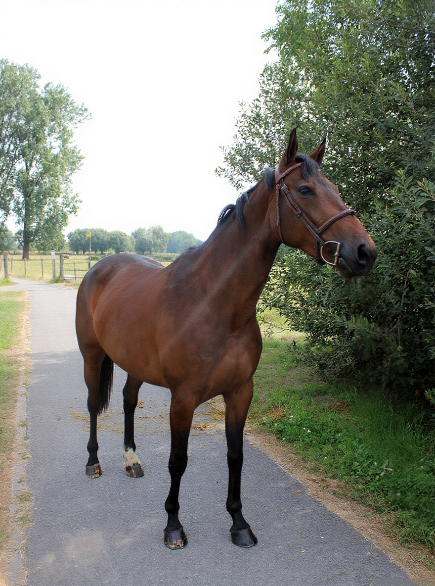 zangersheide springpaard merrie 5 years old bruin for sale - Photo 3