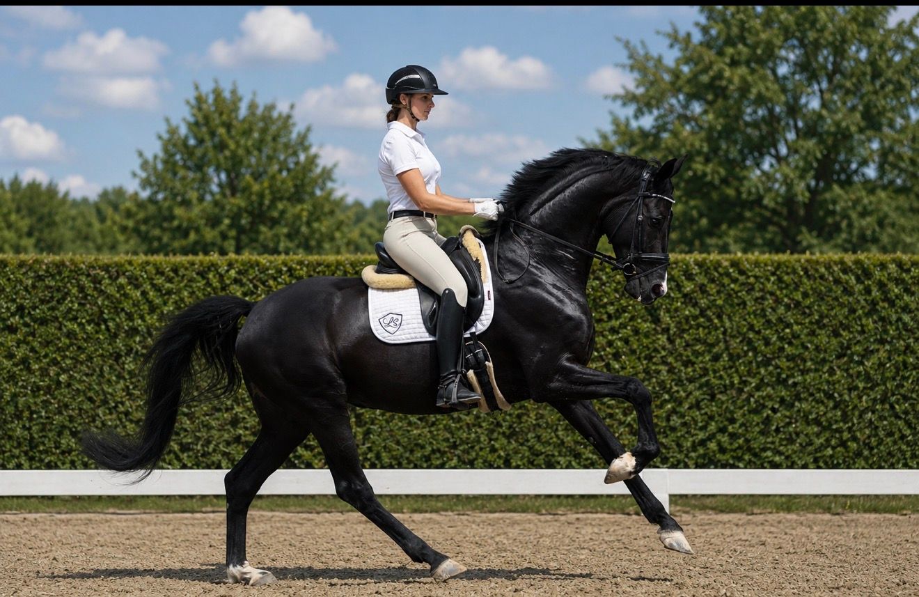 kwpn dressuurpaard ruin 5 Jahre alt zwart zu verkaufen - Foto 2