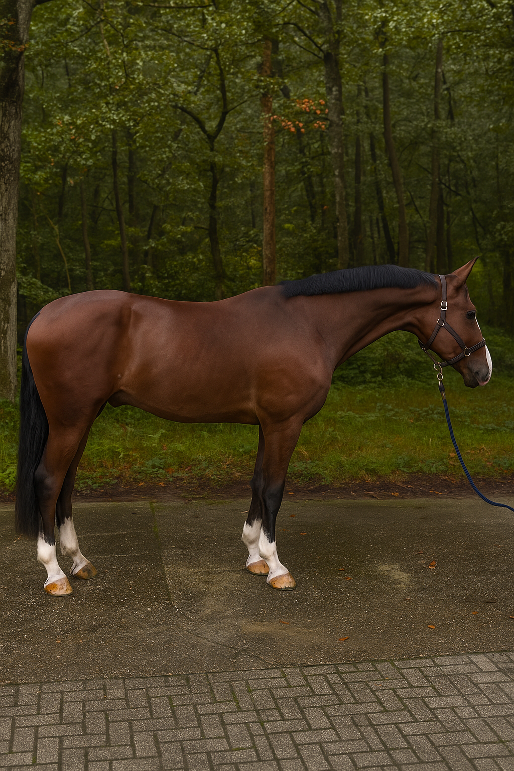 Zeer chique allround 9 jarige bruine ruin v. Exxon Hedonist 1.68m