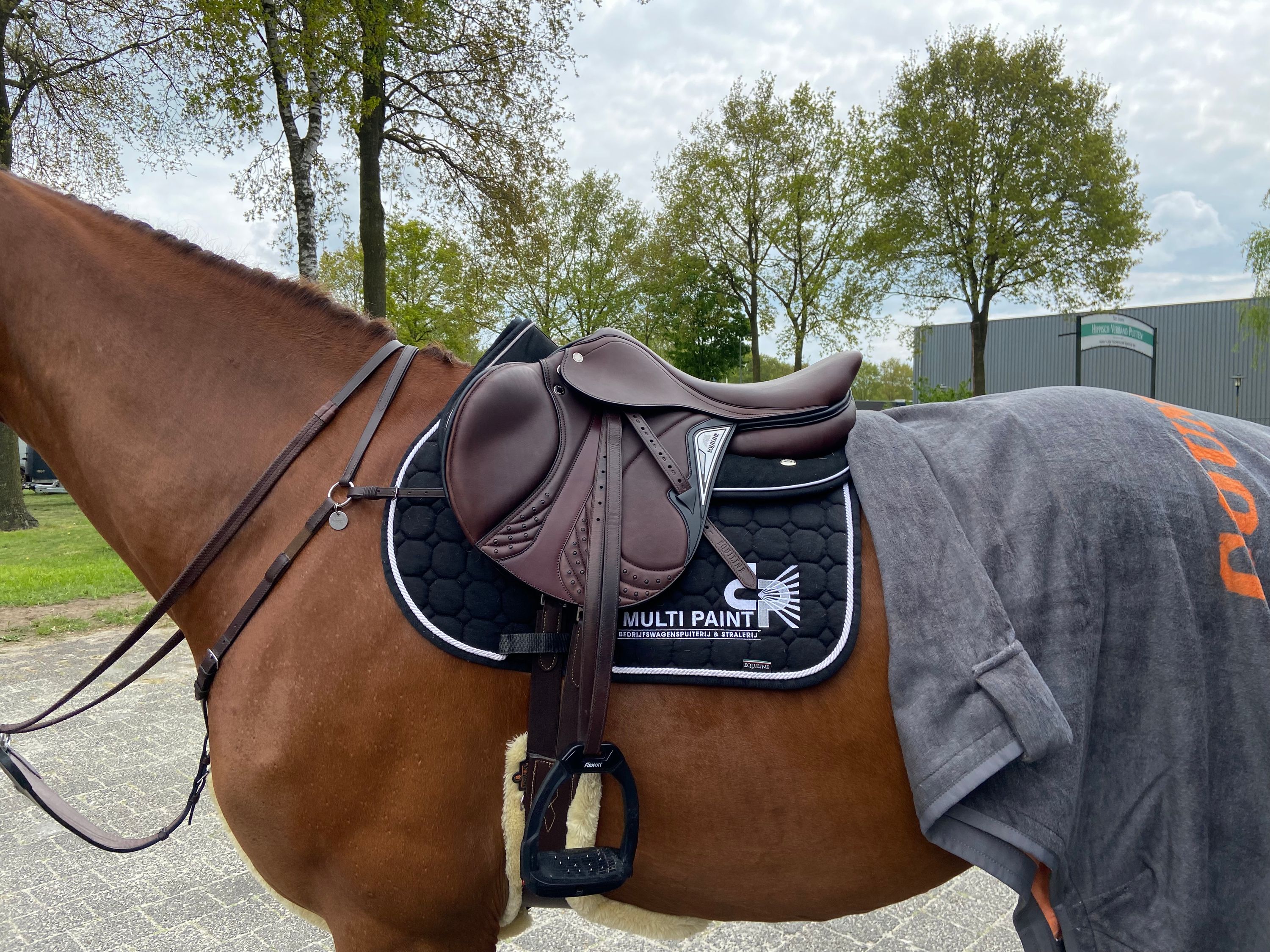 17 tommer brun Equiline sal