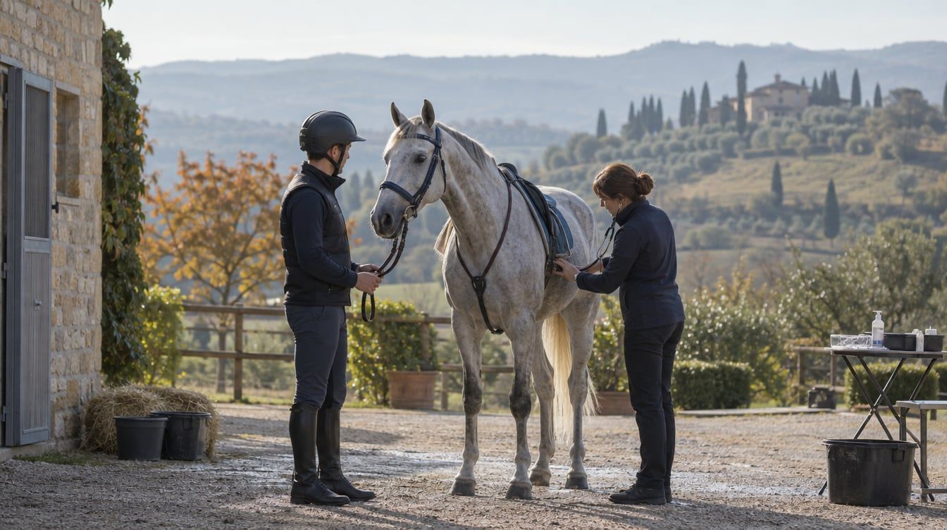 Cavaliere e cavallo da endurance