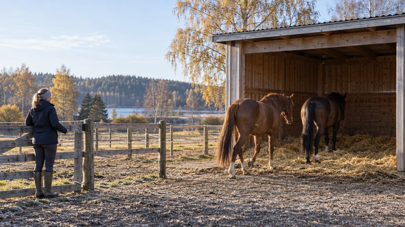 Lösdrift för häst: så granskar du ligghall och vinterhage