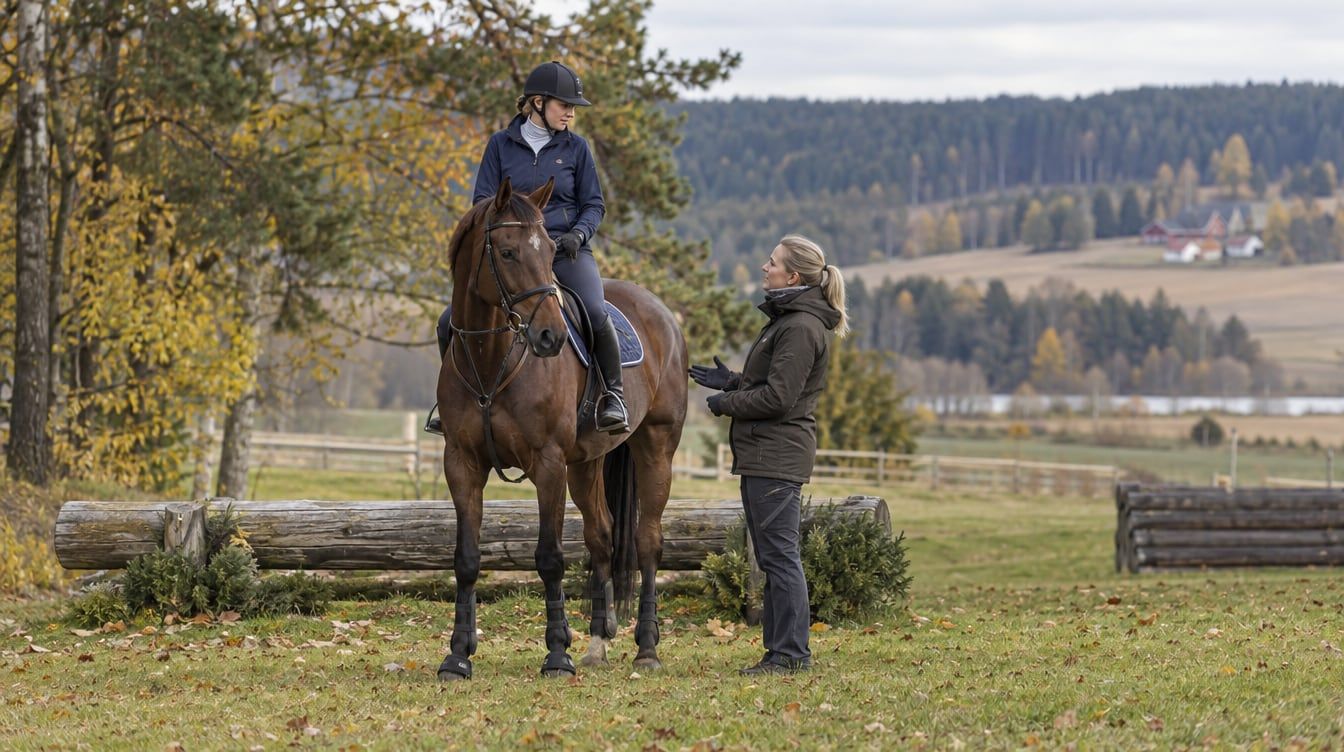 Illustrasjonsbilde til artikkelen om samarbeid mellom hest og rytter i feltritt